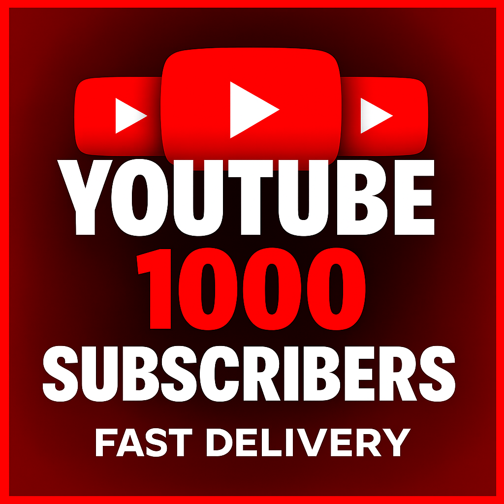 YouTube 1000+ Subscribers | Safe & Permanent | Fast Delivery | Instant Profile Growth